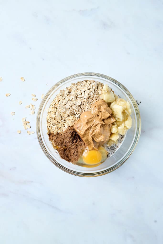 ingredients in a glass mixing bowl.