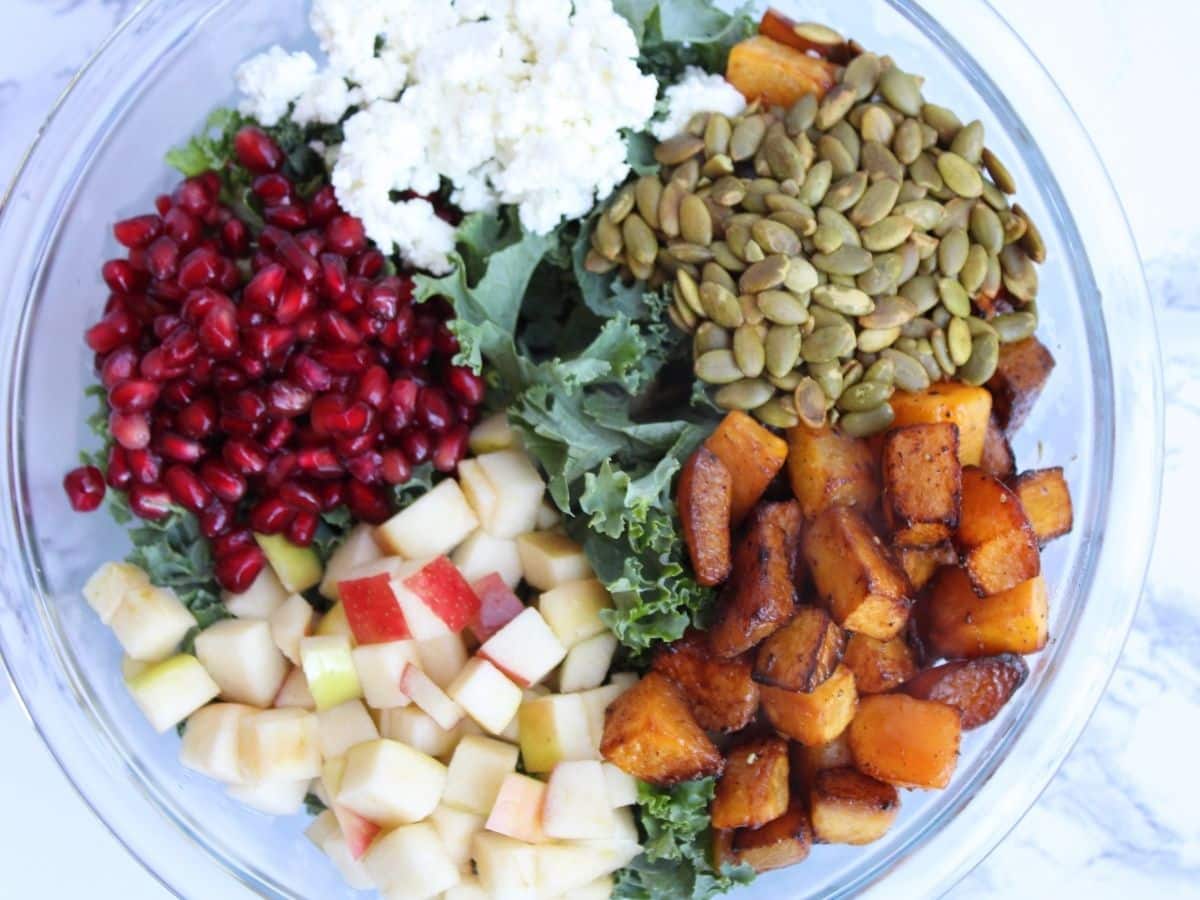 Fall Kale Salad with Butternut Squash, Apples, and Pepitas The PCOS Nutritionist Alyssa