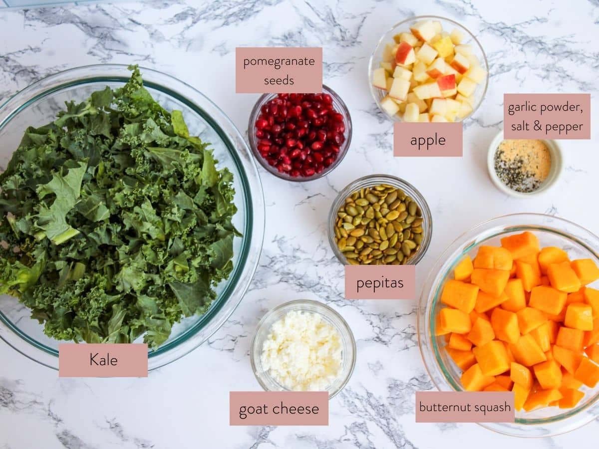 Fall Kale Salad with Butternut Squash, Apples, and Pepitas The PCOS Nutritionist Alyssa