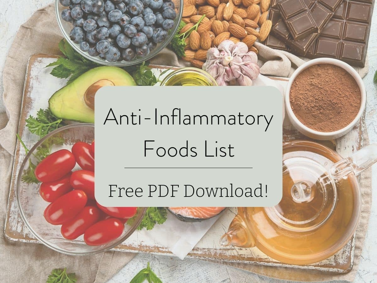Anti-Inflammatory Foods List (Free PDF Download) - The PCOS Nutritionist Alyssa for Free Printable Anti Inflammatory Food List