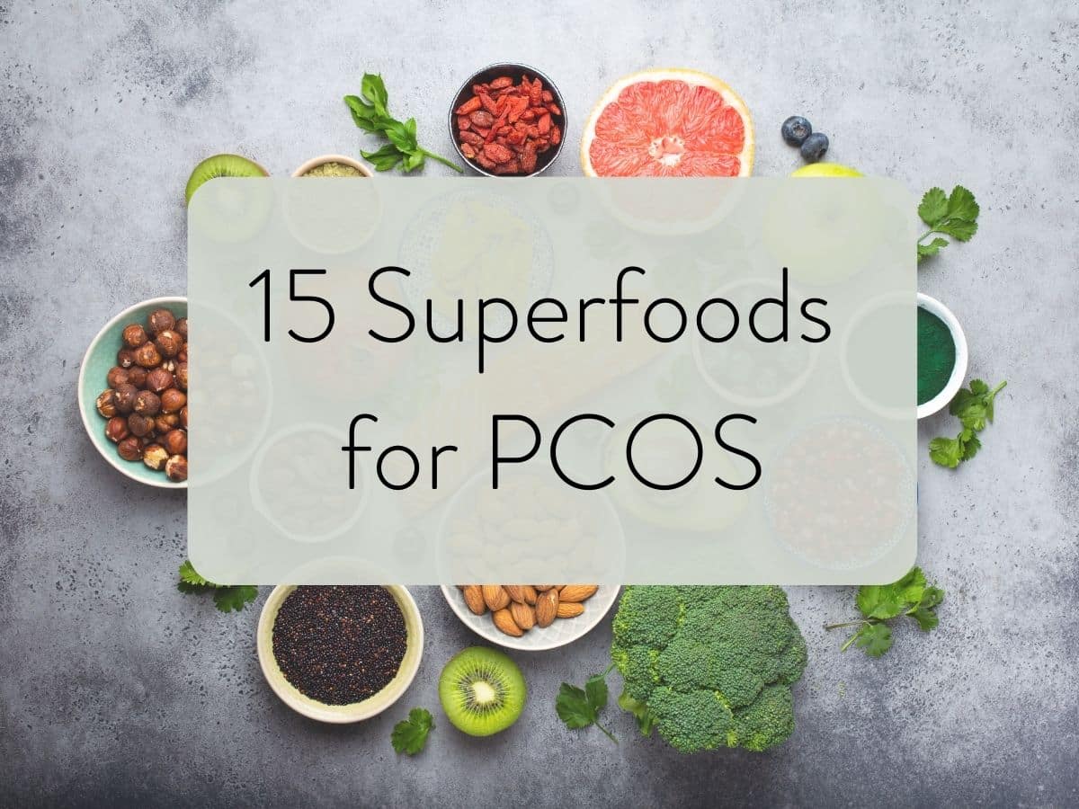 infographic on superfoods for pcos.