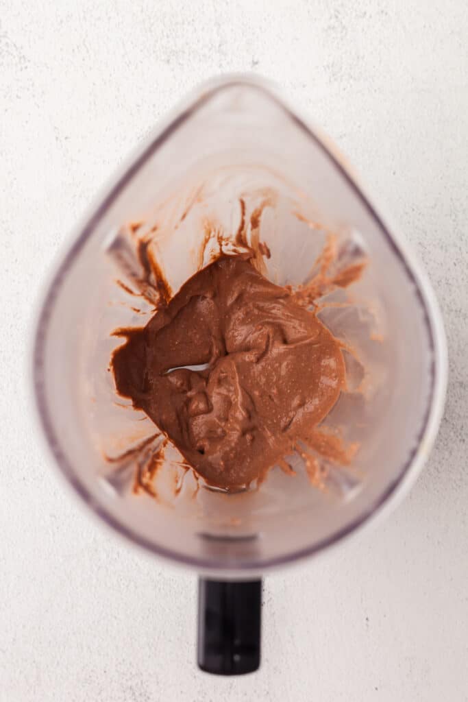 cottage cheese chocolate pudding in a blender.