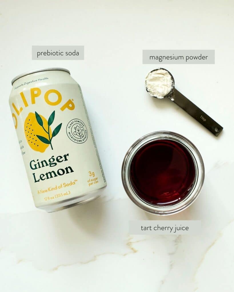 ingredients needed to make a sleepy girl mocktail.