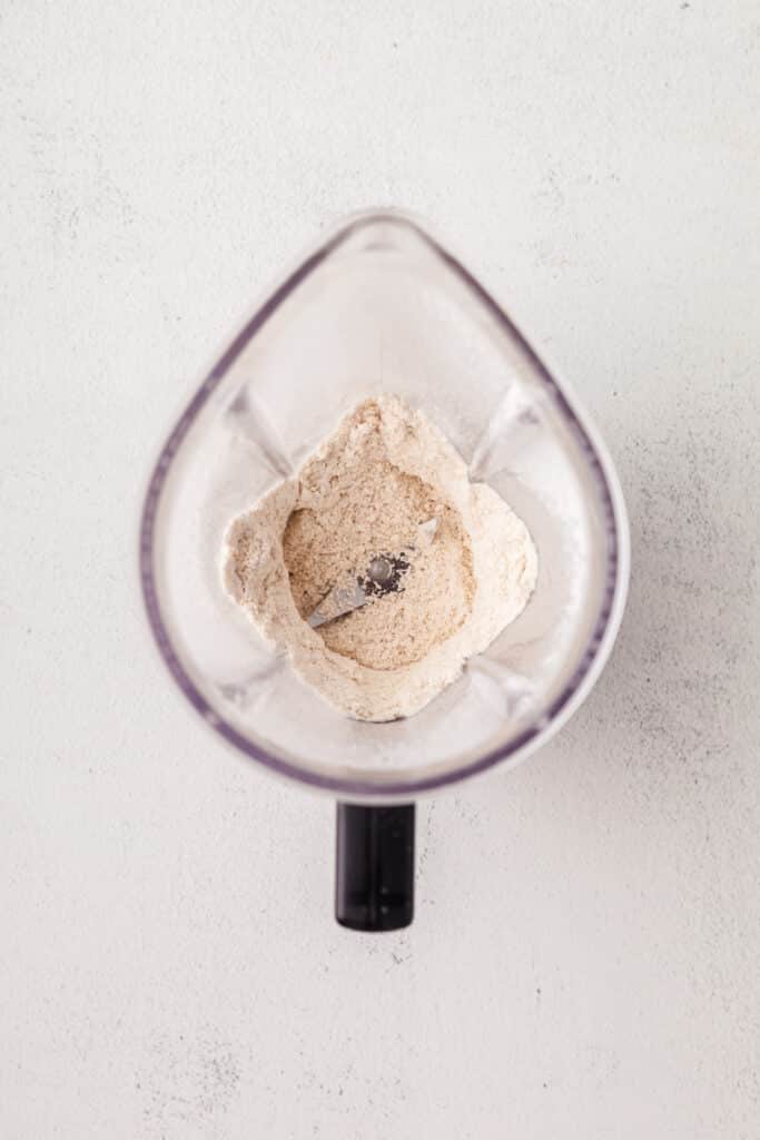 oat flour in a blender.