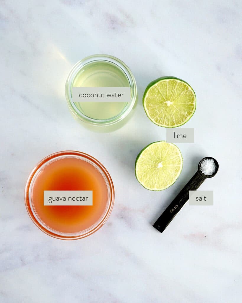 ingredients to make a skinny cortisol mocktail.