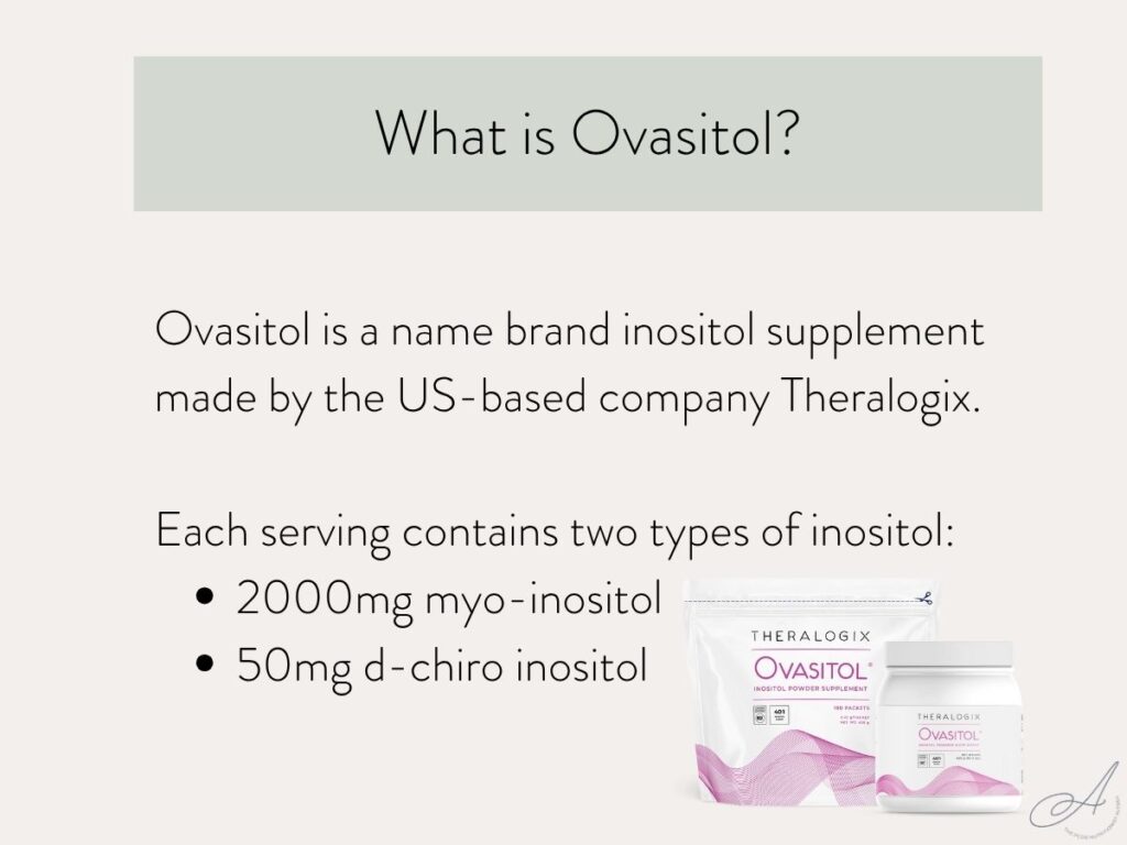 infographic explaining what ovasitol is.