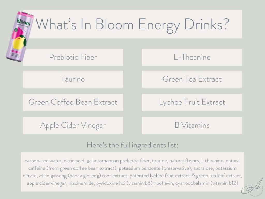 Are Bloom Energy Drinks Good For You? A Dietitian's Review - The PCOS - How Much Caffeine Does Bloom Energy Have