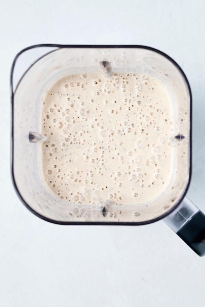 blended overnight oats in a blender.