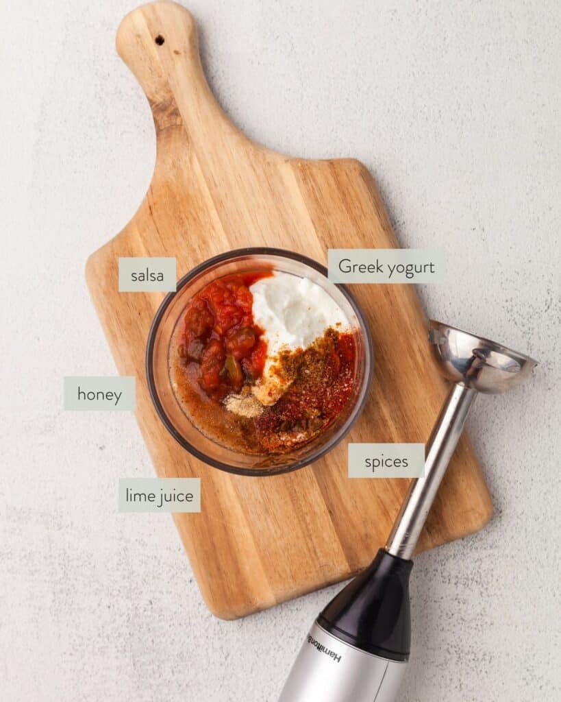 ingredients for southwest sauce.