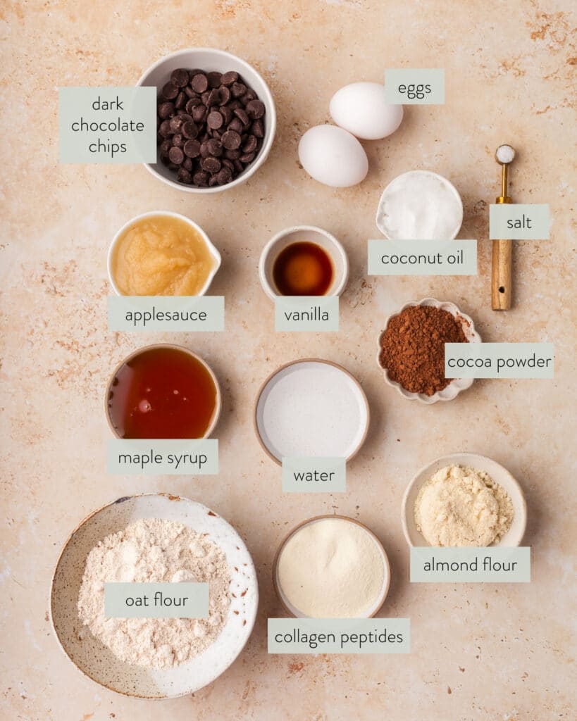 ingredients needed to make pcos brownies recipe.