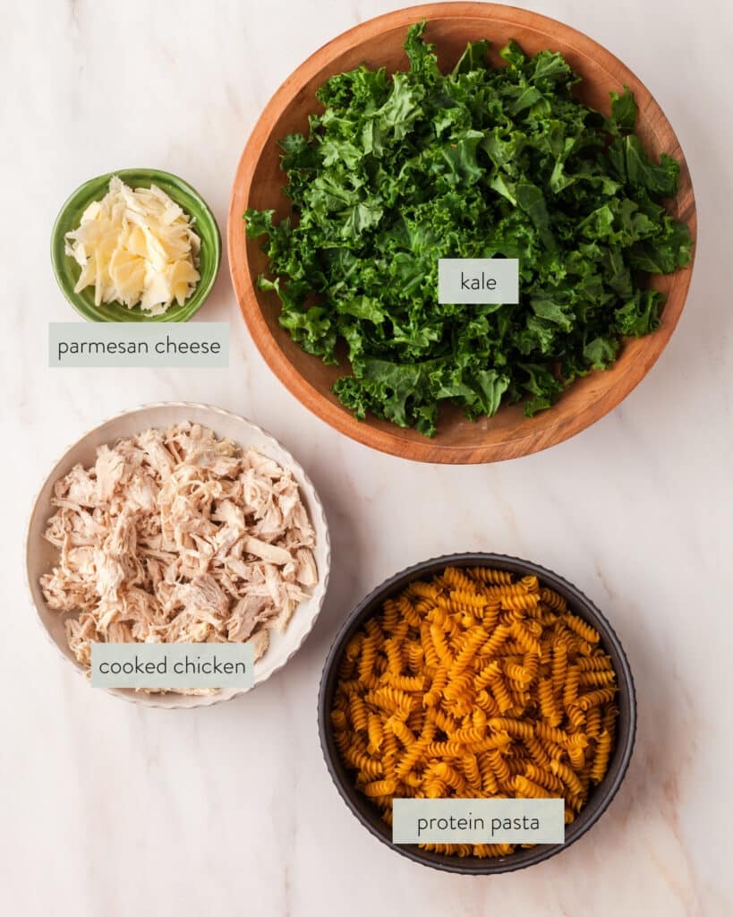 kale pasta caesar salad ingredients