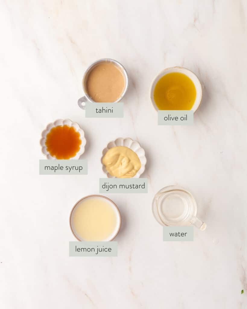 ingredients for mason jar salad dressing.