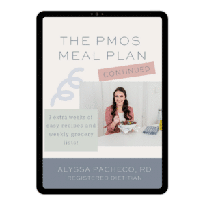infographic of the cover page of the additional 3 weeks PMOS meal plan.